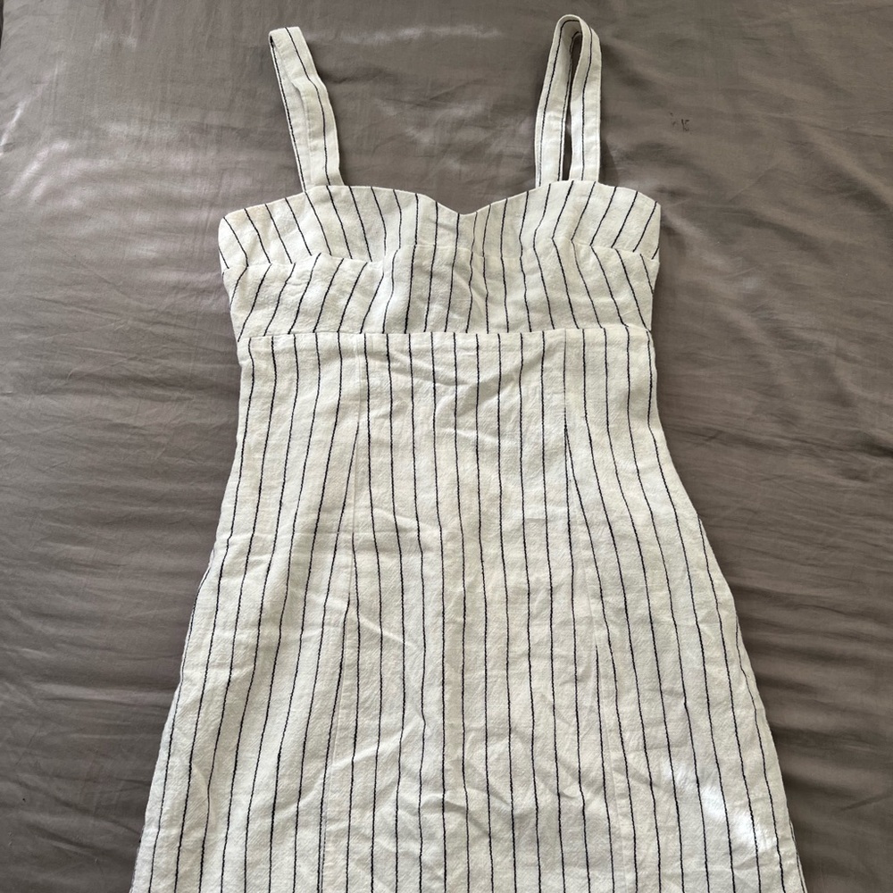 Forever 21 White Striped Mini Dress